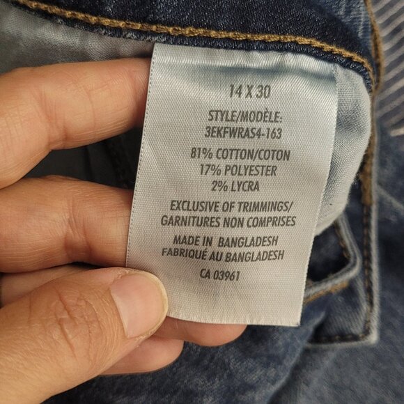 Wind River Women's Blue Cotton Blend Mid-Rise Cropped Wide Leg Jean Size 14X30 - Picture 8 of 12